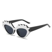 2022 new cat eye sunglasses milan fashion catwalk glasses ins contrast color women sunglasses