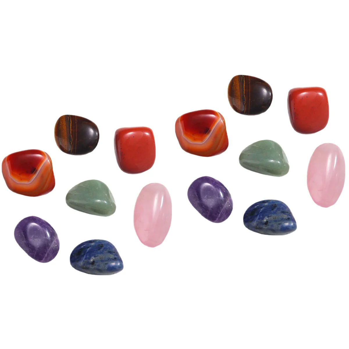 

14 pcs Natural Crystal Stones Meditation Stones Home Desktop Stone Adornments