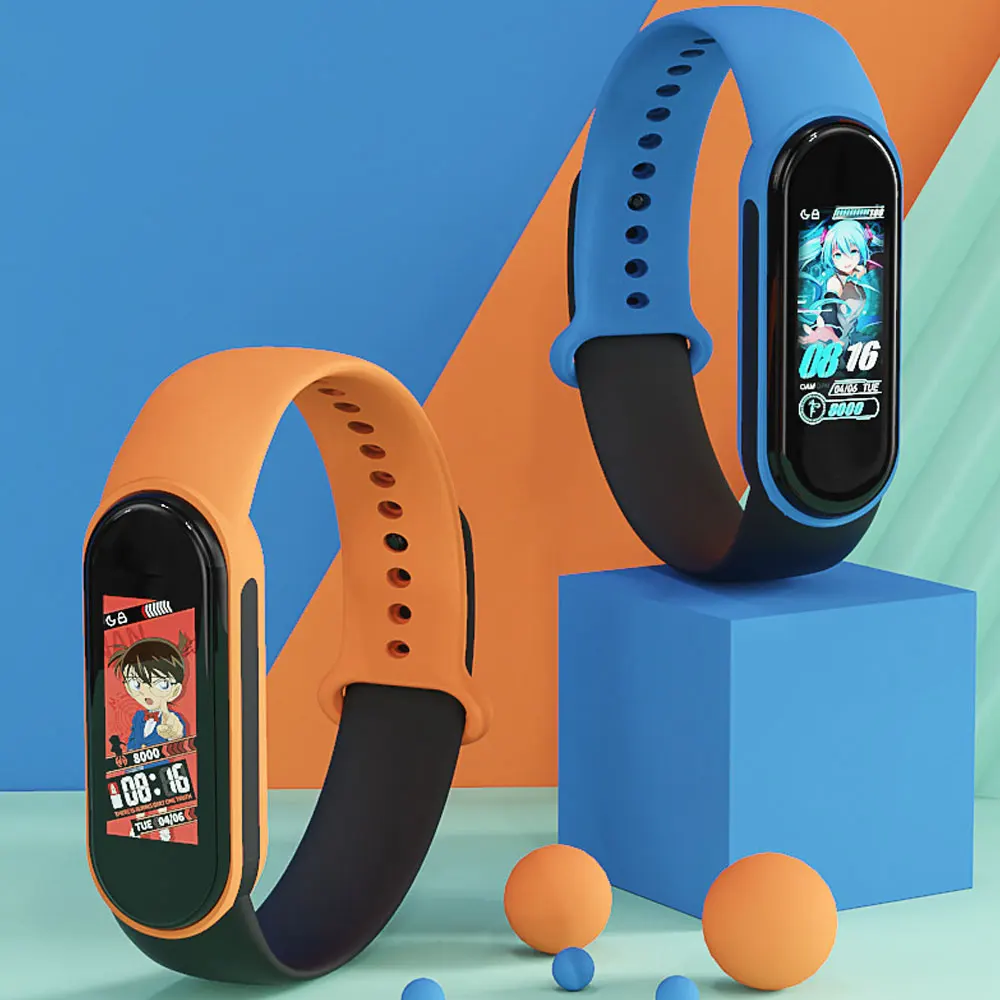 

Ремешок силиконовый двухцветный для Xiaomi Mi Band 6 5 4 3