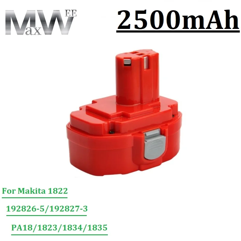

100% New 18V 2500mAh Rechargeable Power tool Battery For Makita 1822 1823 1834 1835 192827-3 192829-9 193159-1 193140-2 193102-0
