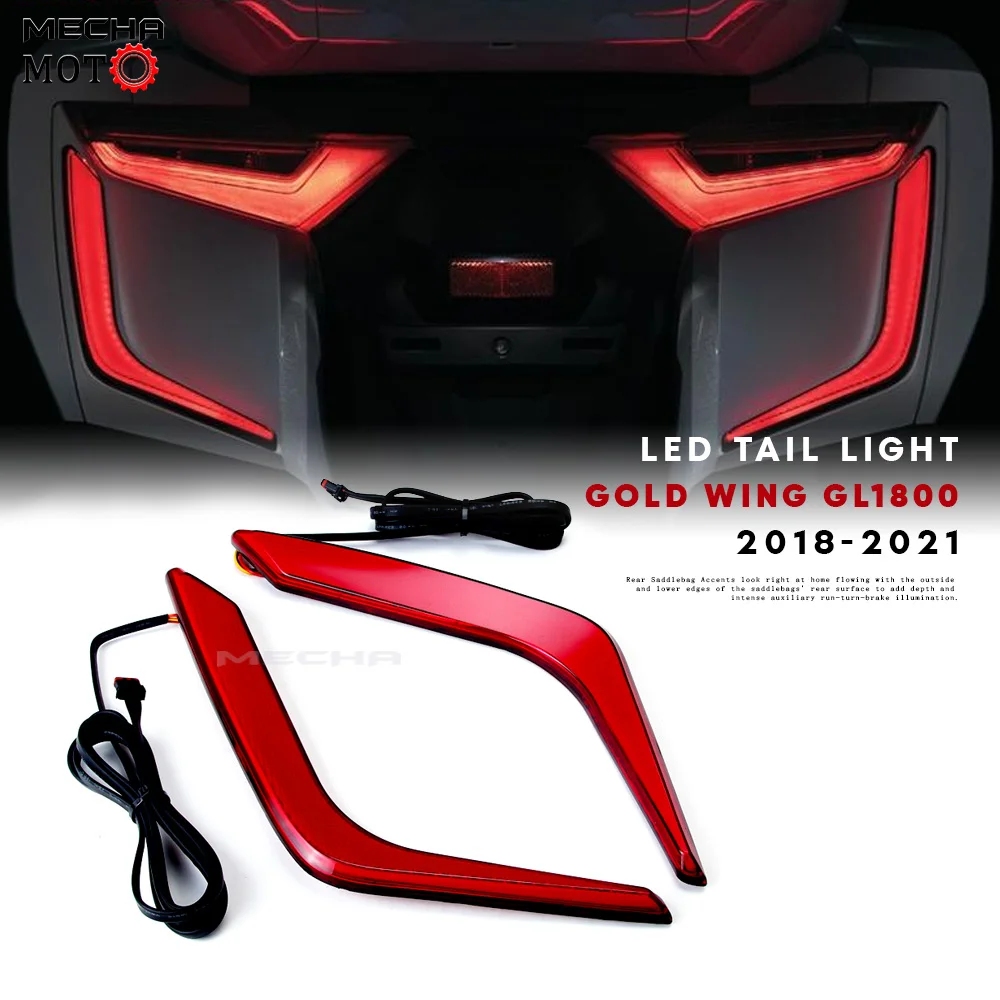 

A Pair LED Rear Saddlebag Accents Light Warning Stop Lamp Red Lenses kit FOR Honda Goldwing GL 1800 GL1800 F6B 2018-UP 2021 2020