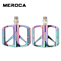 meroca bicycle pedal mountain bike aluminum alloy non slip pedal folding bicycle dubearing pedal bike pedals clipless pedals
