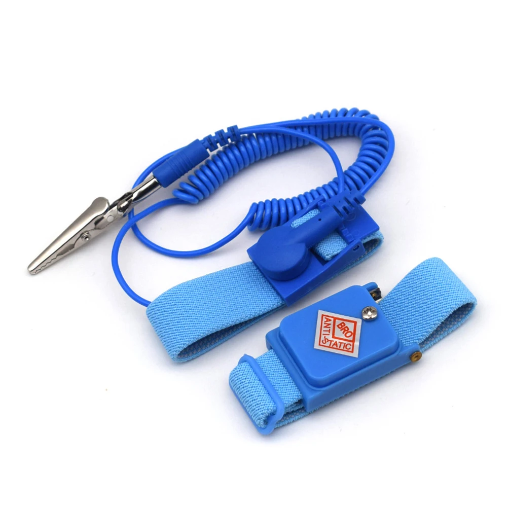 

ESD Bracelet Electrostatic Self Defense Anti Static Discharge Reusable Wrist Strap Hand with Grounding Wire Welding Work Gloves