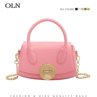 female mini pink leather shoulder bag with handle small green purses and handbags for women 2022 luxury designer chain phone bag