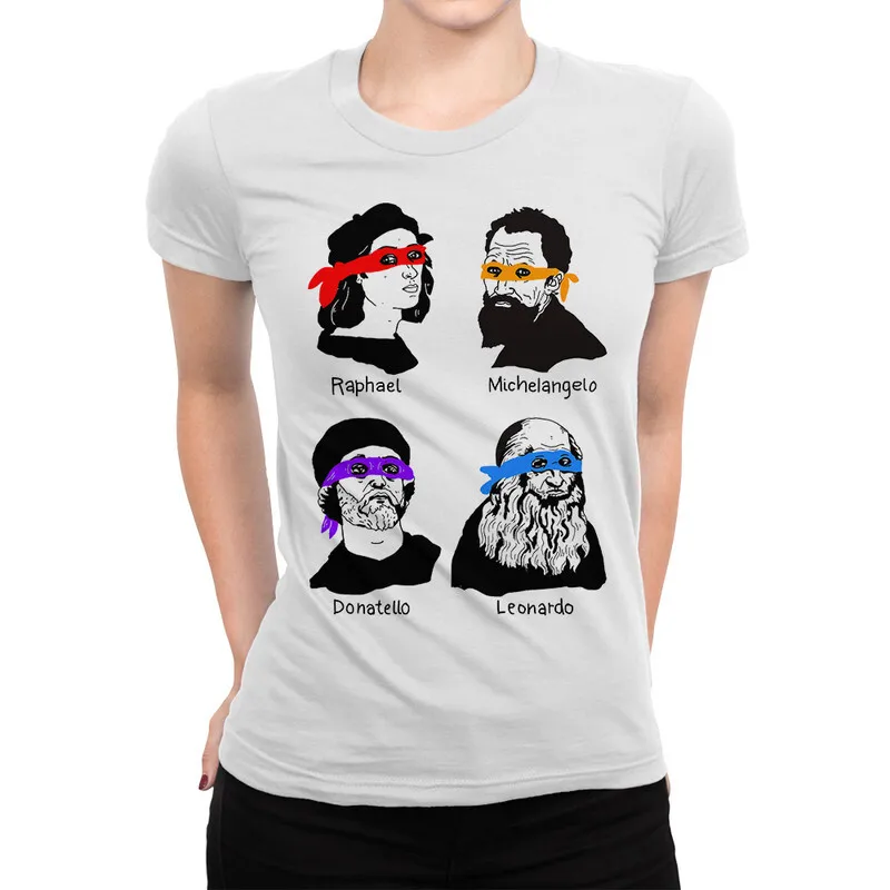 Футболка Ниндзя Художники (Мультфильм Искусство Леонардо Да Винчи Рафаэль