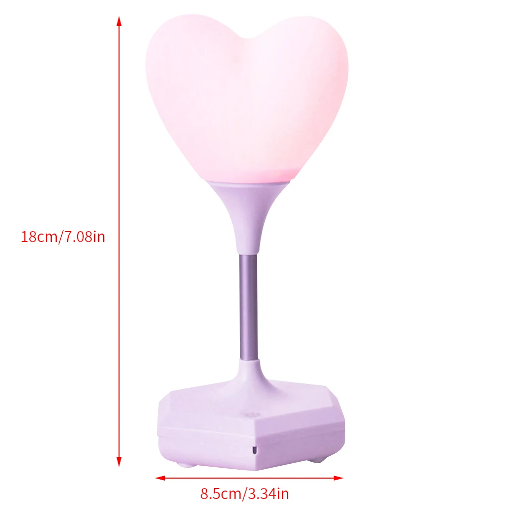 

Night Light Adjustable Romantic Rose Flower Heart Shape Table Lamp Touch Control Led Decoration For Day Sweetheart Wife'S Gifts