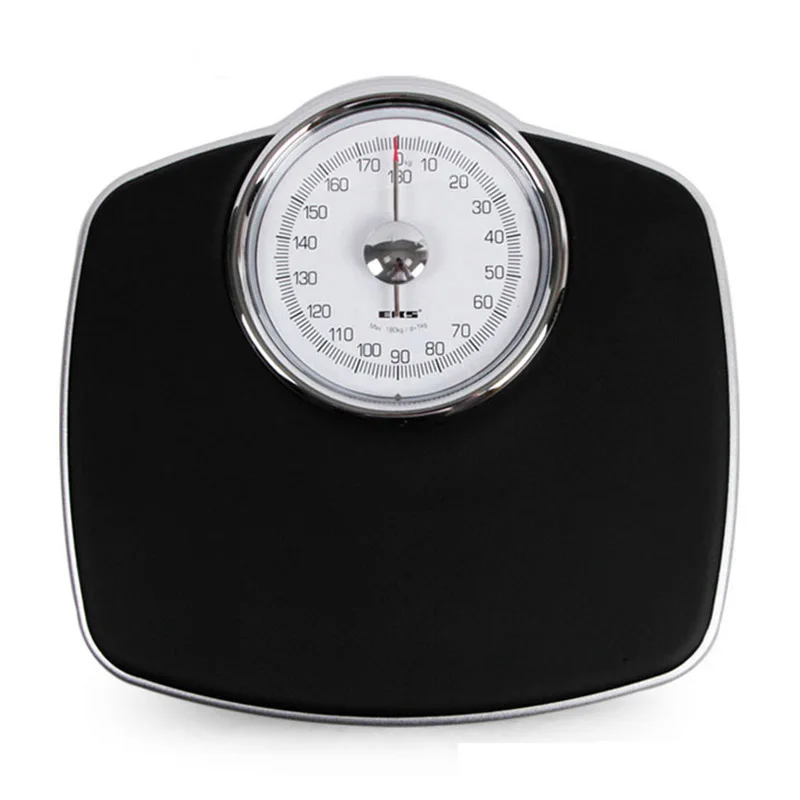 

Hot Luxury mechanical Weight scales floor Steel Bathroom Scale body Balance Black White Human Weight Spring Scale 180kg Gift