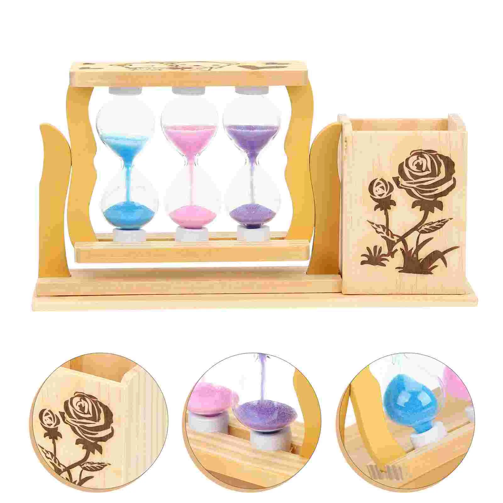 

Holderpen Cup Deskvalentines Wood Cute Wooden Makeup Organizer Day Gifts Gift