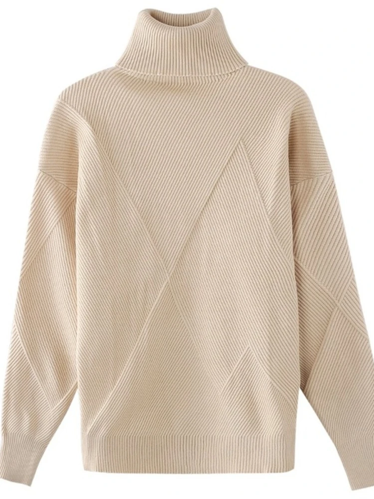 Осенне-зимний свитер комплект из двух предметов Женский облегающий Однотонный