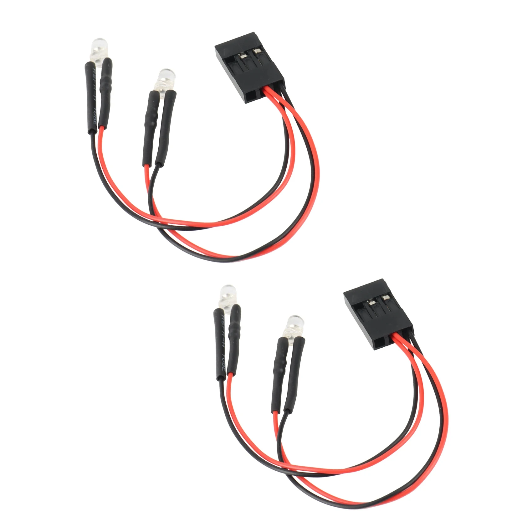 

2Pcs 2 LED Lights Headlights for 1/24 RC Crawler Car Axial SCX24 90081 AXI00001 AXI00002 Upgrade Parts