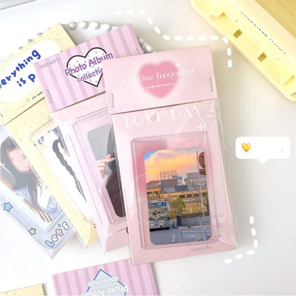 

INS Korea Paper Card Head 10Pcs Cute Cartoon Bear Photocard Card Back Photo Packing Material DIY Gift Decor Office School Supply