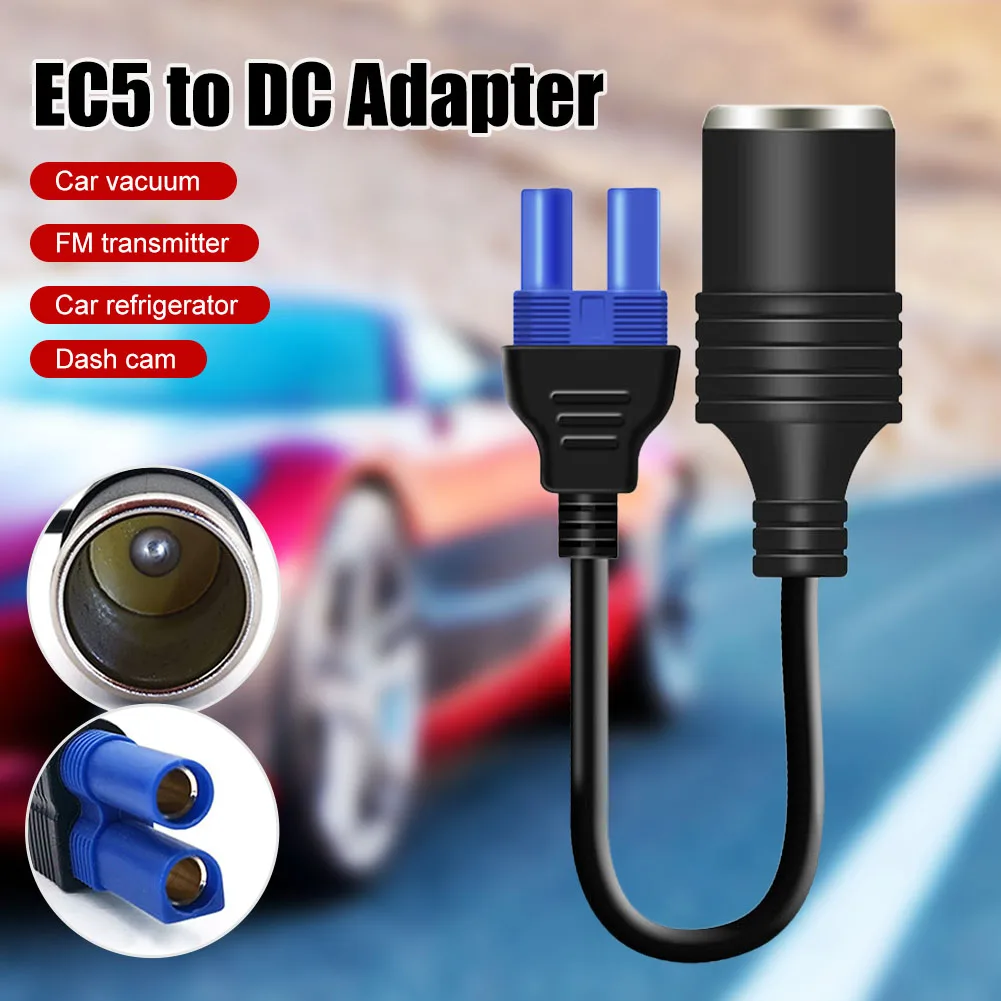 

New EC5 Male To Cigarette Lighter Female Adapter Car Jump Starter Power Bank Converter For Car Battery Booster Conversion Cable