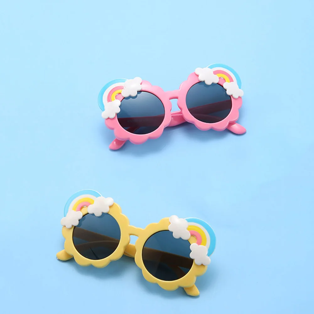 

Red Rainbow Kids Sunglasses Children Cute Pink Blue Yellow Colored Glasses Girls Boys Baby Round Shades Trends 2022 Vogue Party