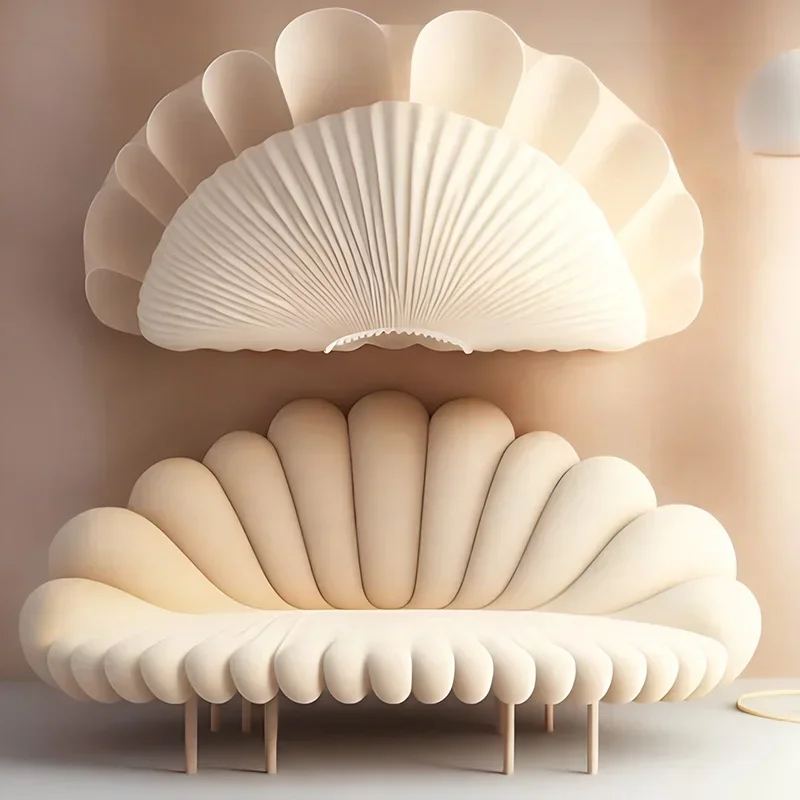 Диван-лепесток креативный крем Fraiche ветровой светильник роскошная гостиная на