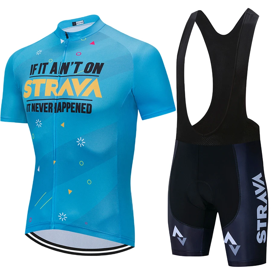 Cycling Clothing Man 2023 Bicycle Cycle Jersey Spring Summer STRAVA Mtb Male Uniform Men's Shorts Complete Sports Set Sportswear