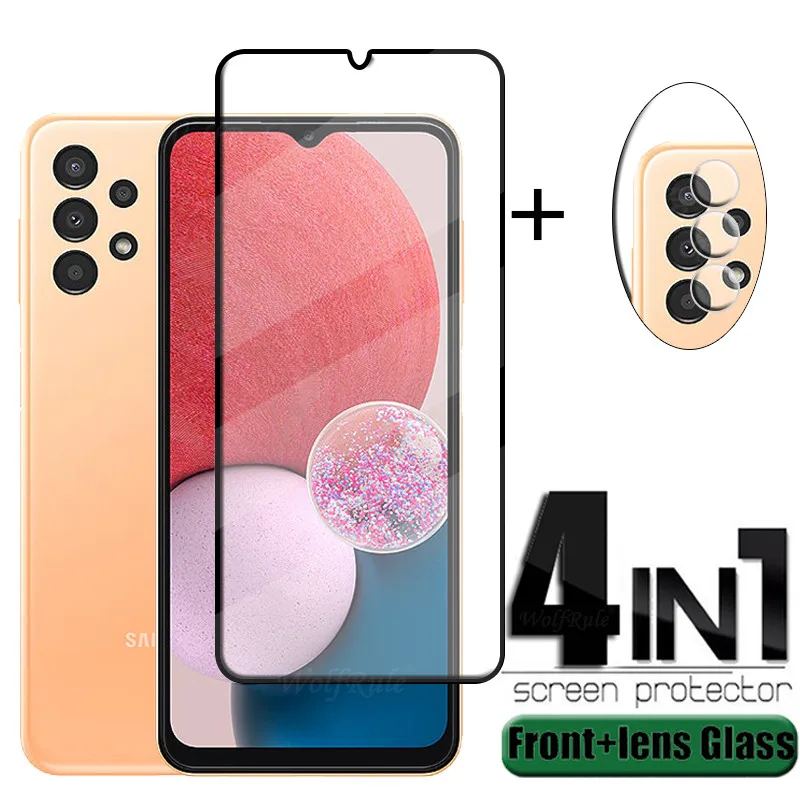 4-in-1 For Samsung Galaxy A13 Glass For Samsung A13 Tempered Glass 9H Screen Protetor For Samsung A22S A23 A 13 A13 Lens Glass