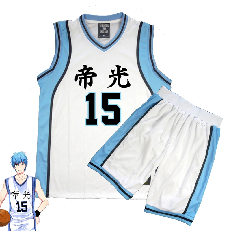 

Аниме Kuroko no Basuke Kuroko Tetsuya Косплей Джерси Teiko форма для средней школы спортивная одежда баскетбольный жилет шорты костюмы