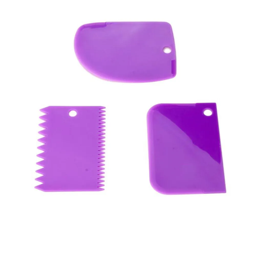 

3PCS/Lot Dough Cake Cutter Slicer Spatula for Cake Cream Scraper Pasty Cutters Scraper Irregular Teeth Edge DIY Smoother