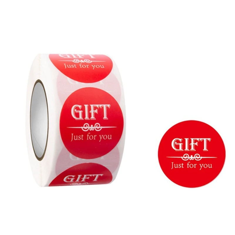 

R2LD 500-Count Gift Sealing Stickers 1.5'' Envelope Stickers Round Wrap Label Self-adhesive Wedding Supplies for DIY Gift Box
