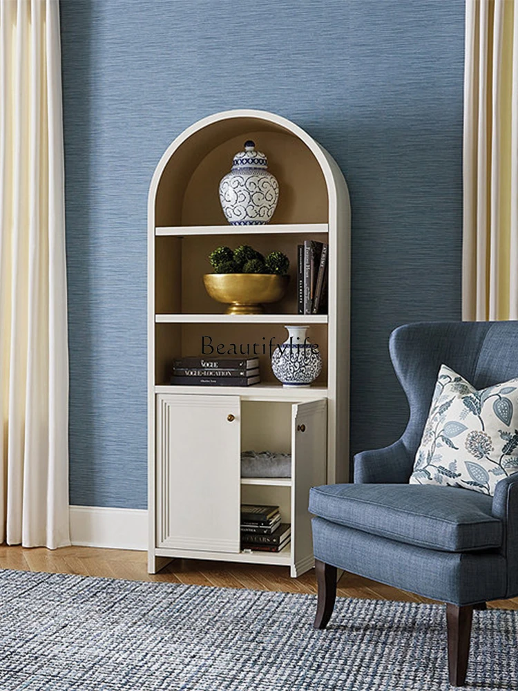 Роскошный Американский стеллаж из массива дерева открытая напольная книжная