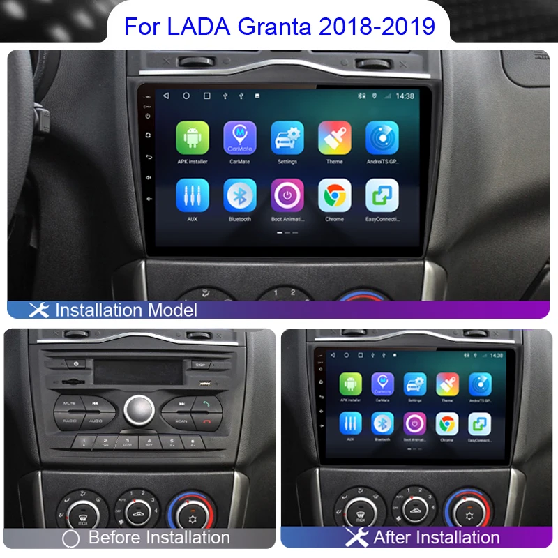 Автомагнитола Roadwise 2 din Android мультимедийный плеер для LADA BA3 Granta Cross 2018 2019 дюйма 4G Wi-Fi
