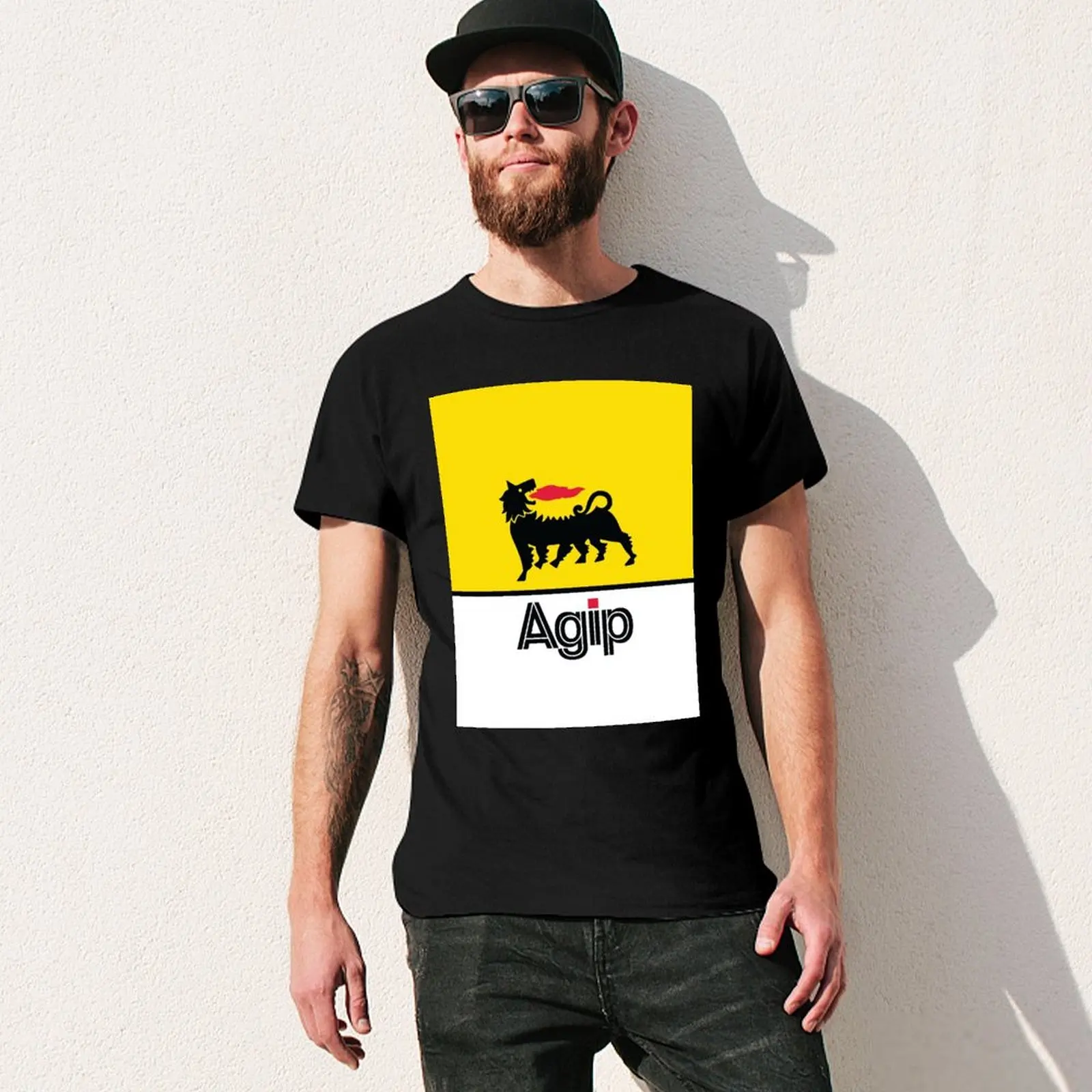 Фото Футболка с логотипом AGIP Lubricants 1968–1998, легкая футболка для походов №3