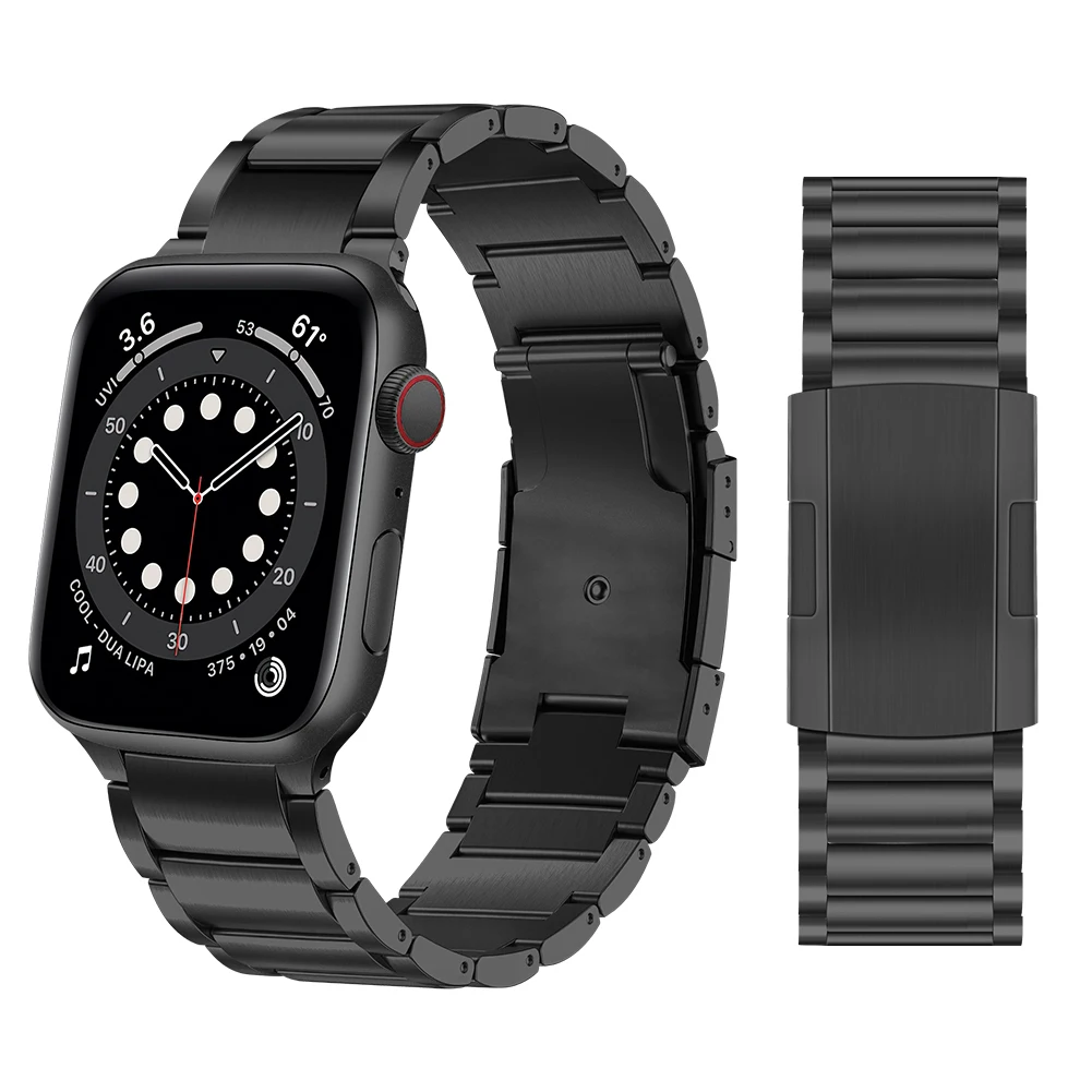 Ремешок из титанового сплава для Apple Watch UItra 8 7 45 мм 41 браслет нержавеющей стали iWatch