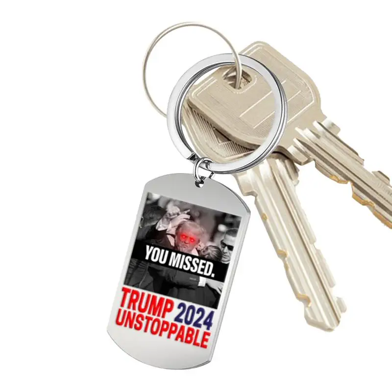 Брелок для ключей с президентскими выборами США нержавеющий стальной брелок