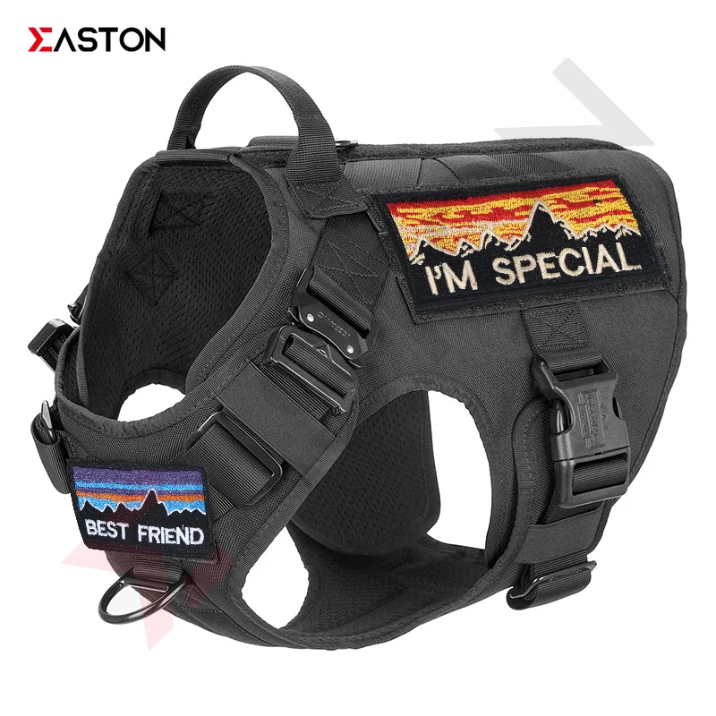 

Tactical Dog Harness And Leash Set Metal Buckle Big Dog Vest K9 German Shepherd Durable Pet Harness For Large Dogs Training
