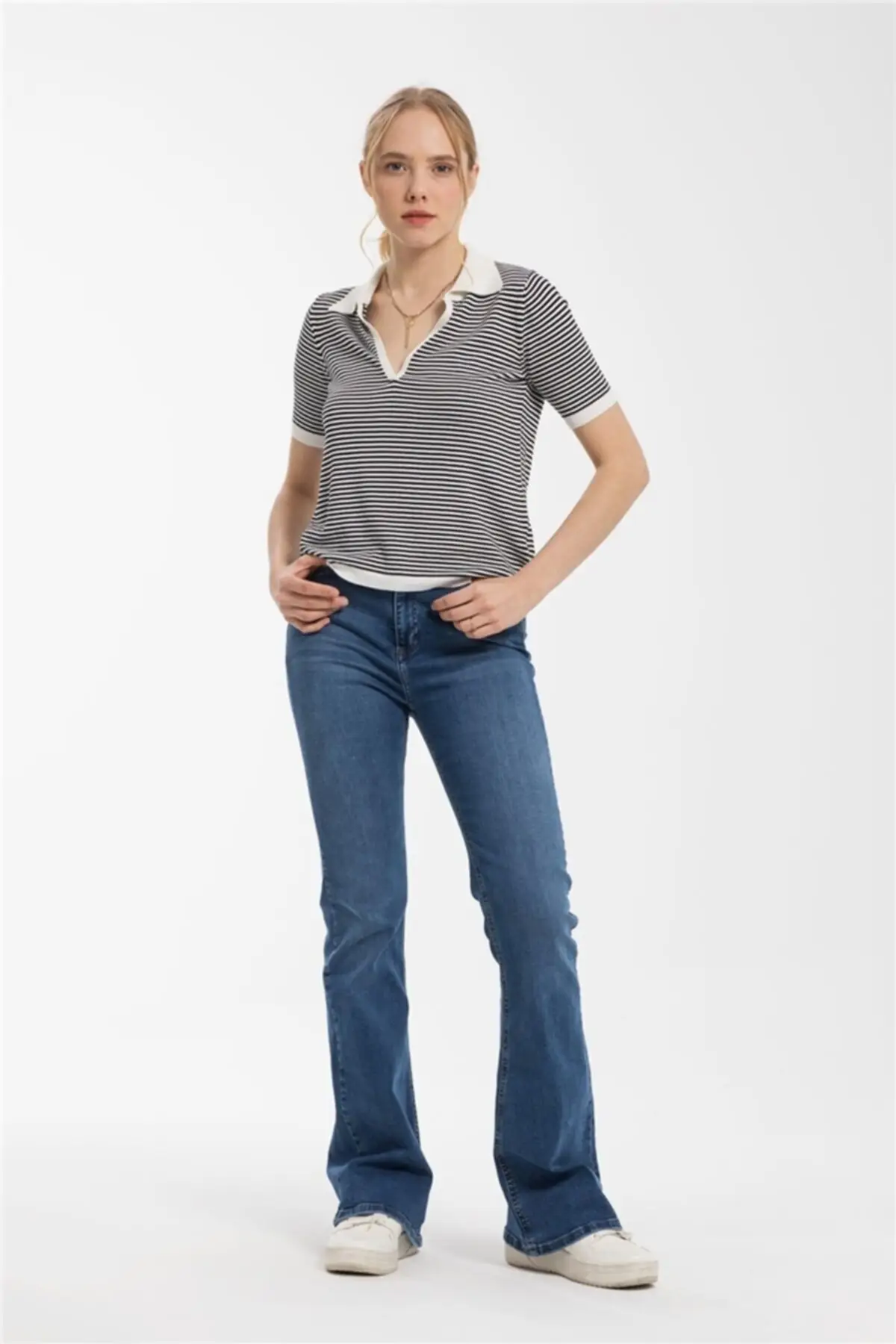 

Women's Cardigan Slim Striped Polo Neck knit knit Sweater Casual Knitted Quality Fashion Cardigan Sweater Sweater Sweater Sweater Jumper