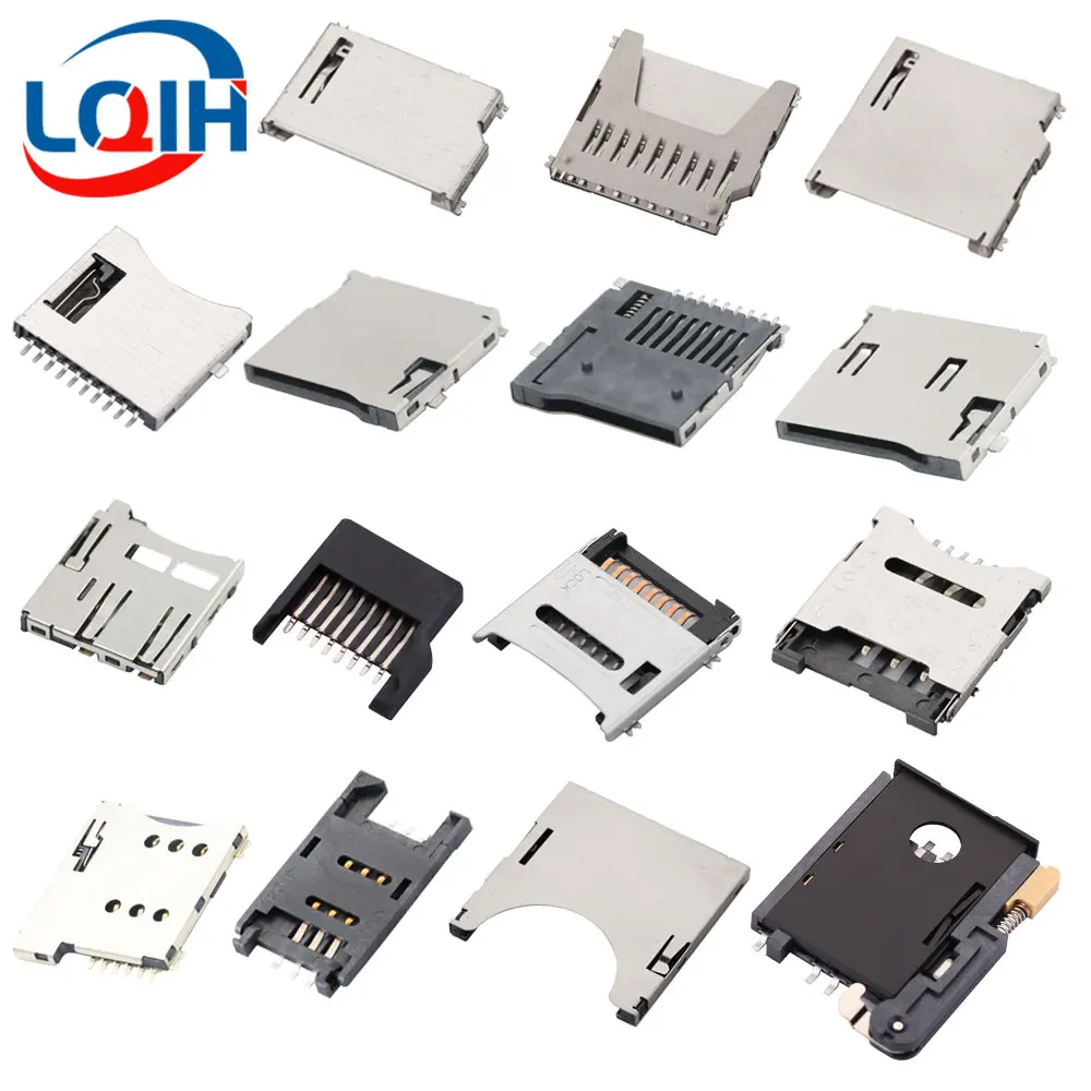 Фото SD/MINI/TF/SIM/NANO/MICRO Держатель карты Слот Держатель карты Модуль памяти Длинный корпус Короткий корпус с самоэластичным разъемом №1