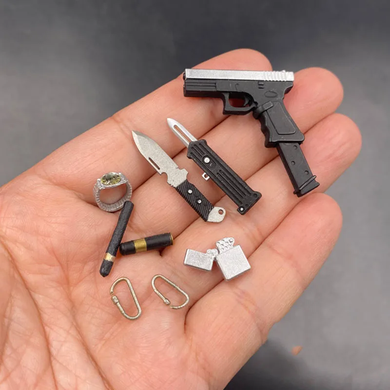 

1/6 Scale Soldier Modern Trend GLOCK Smoke Jump Knife Lighter Watch Model For 12'' Action Figure Scene Accessory DIY Toy