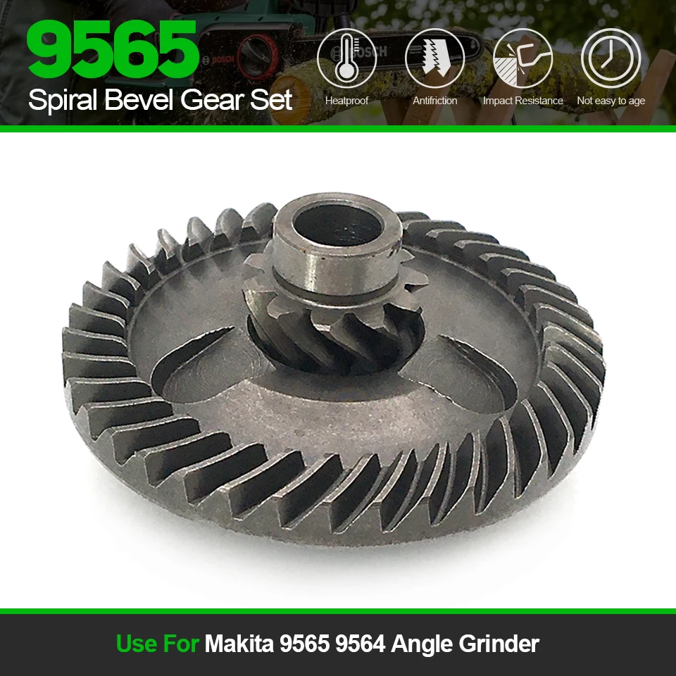 

1Set Replace Spiral Bevel Gear Set For Makita 9565 9564 9560 9561 227427-1 Angle Grinder Spare Parts Power Tools Accessories