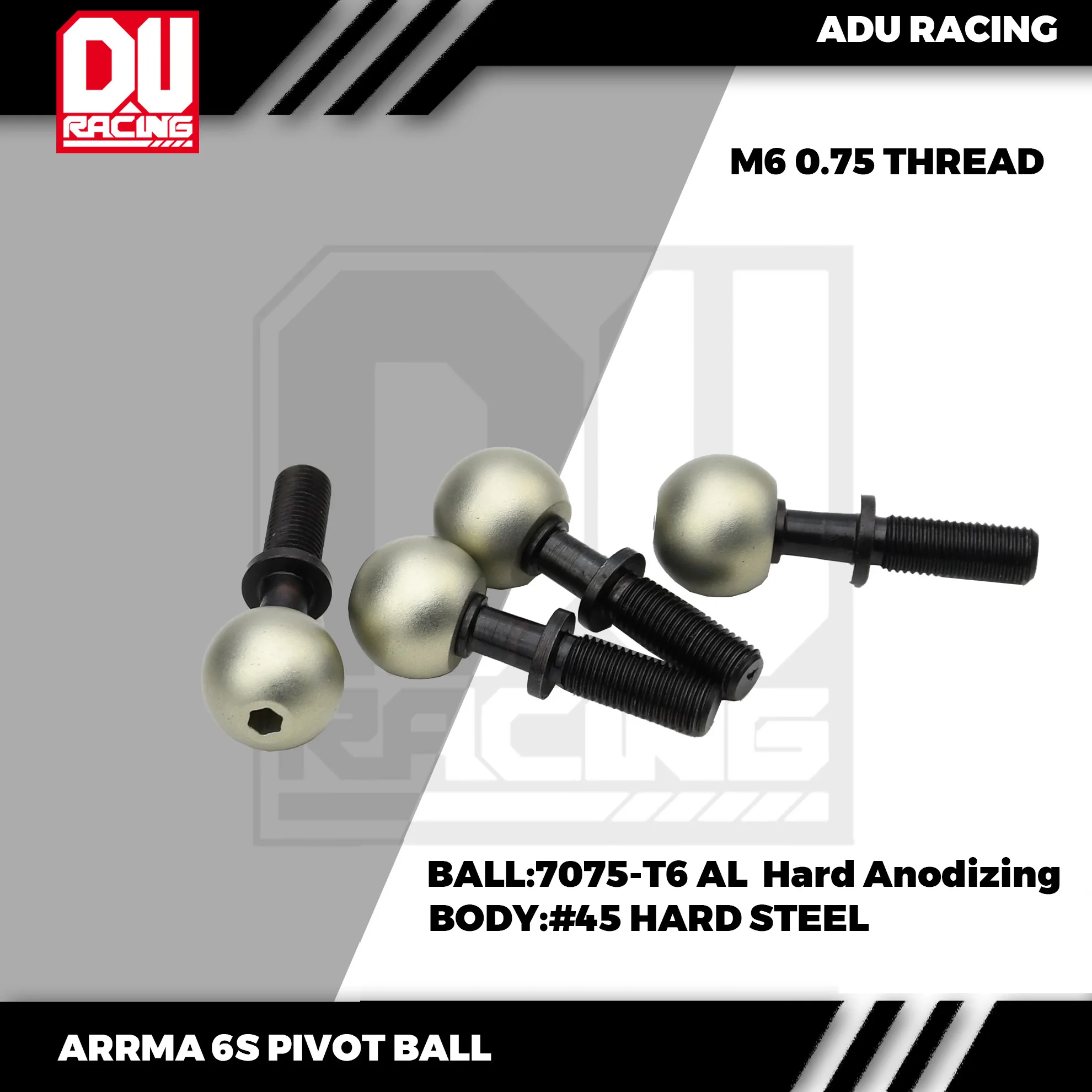 

ADU RACING Легкий поворотный шар из стали + алюминия 7075 для автомобилей ARRMA 6S ARA330657