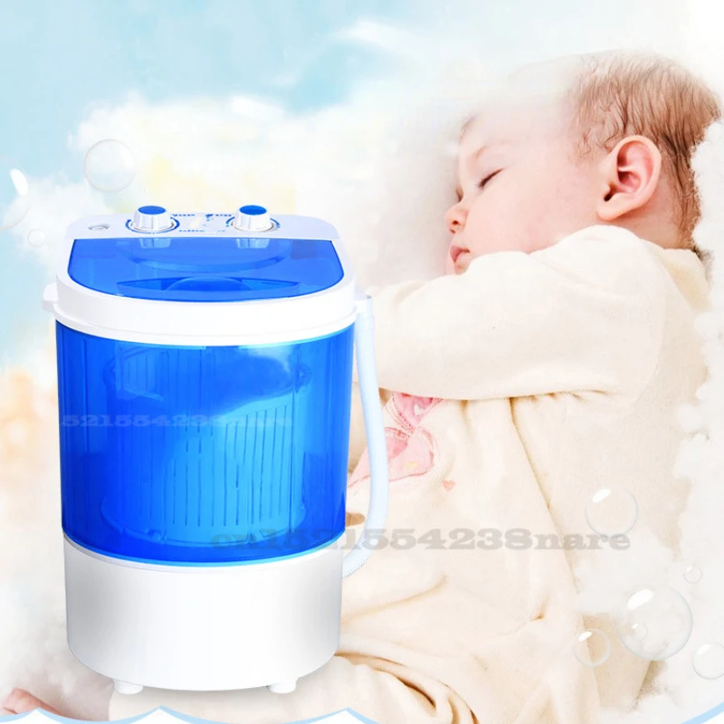 260W Semi-automatic Mini Washing Machine 4.5KG PP Plastic Single Bucket Pure Copper Motor Baby Washing Machine with Dehydration