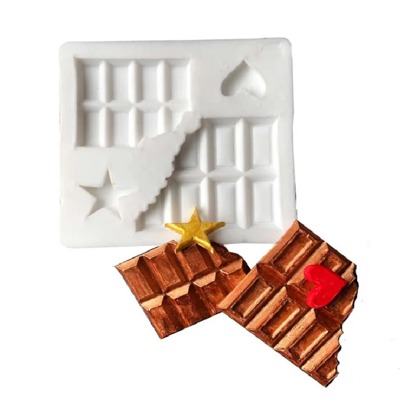 

Half chocolate biscuit shape silicone mold fondant DIY soft clay modeling tool A070