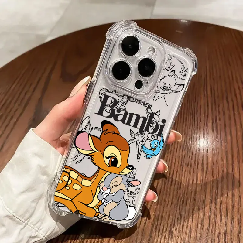 Фото Чехол для телефона с рисунком Bambi Thumper для Samsung Galaxy A17 A37 A57 A07 A56 A26 A36 A06 A16 A55 A35 A25 A05 A54 A52 A34, прозрачный чехол №5