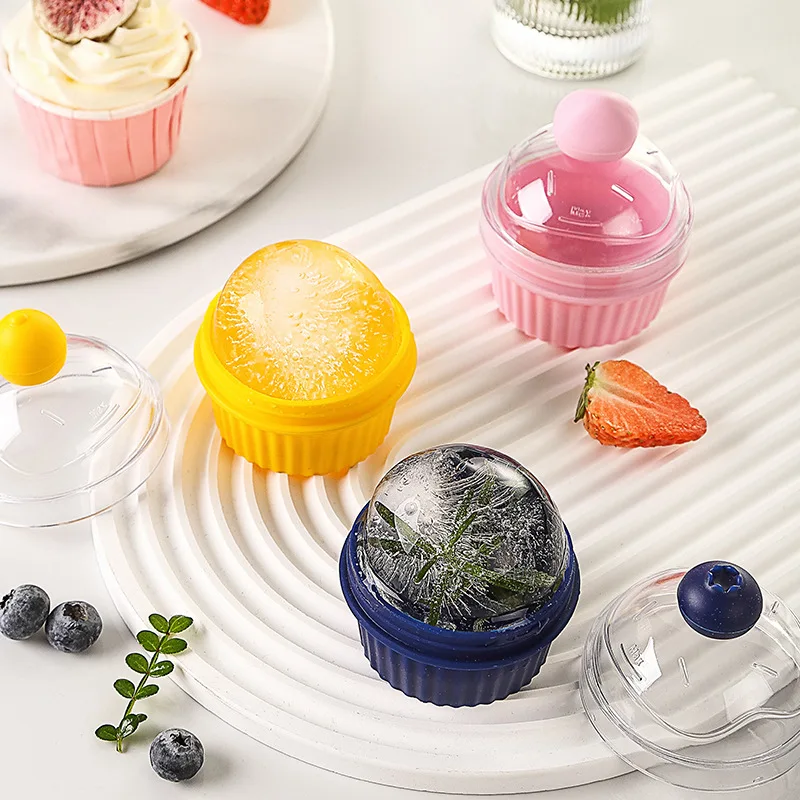 

1pc Silicone Ice Ball Mold, 3.14*2.63in Round Ice Cube Mould, Ice Ball Maker for Whiskey And Cocktails
