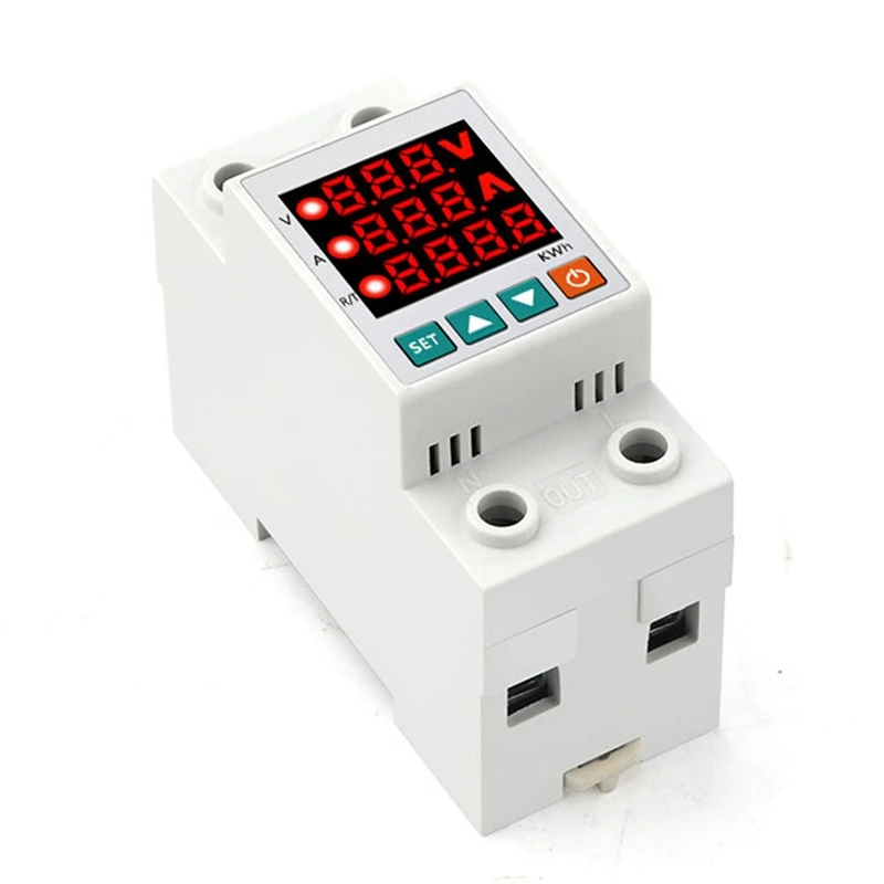 

Цифровой дисплей, регулируемое реле над и под напряжением, 63 А, 3 в 1, с защитой от перегрузки по току