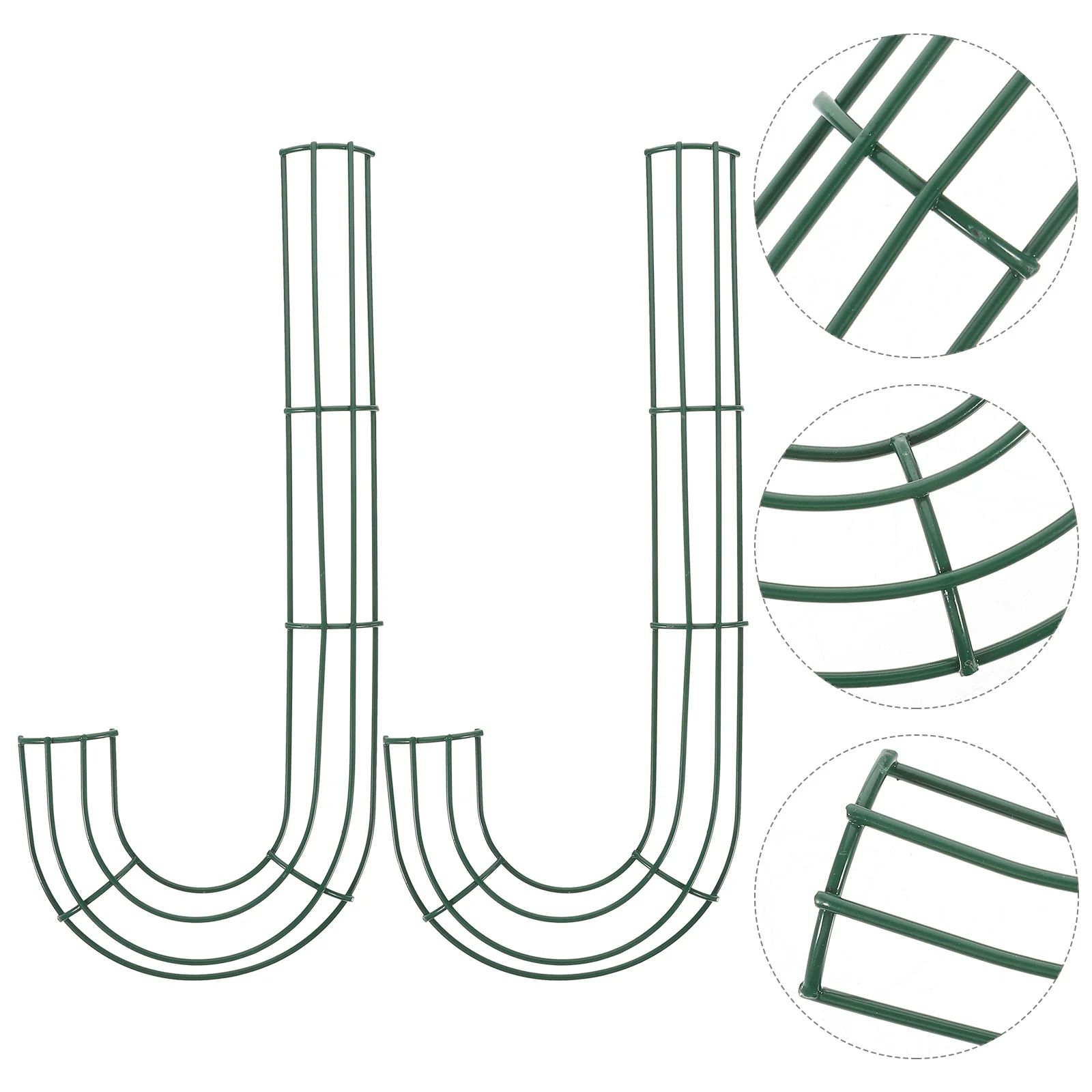 

2 Pcs Xmas Wreath Hoops Iron Wreath Frame Practical Garland Making Rings