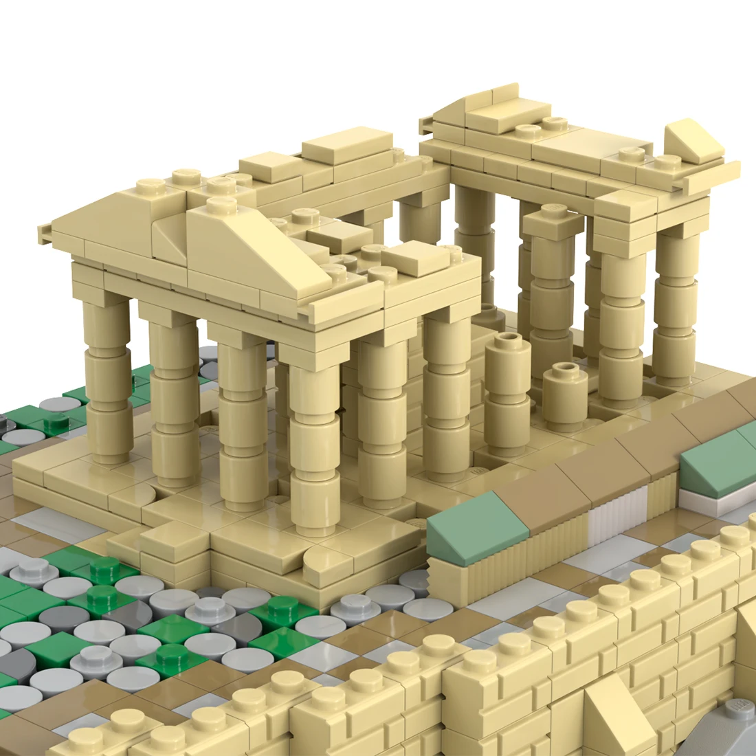 Authorized MOC-47299 2139parts Acropolis - Microscale Architecture Building Blocks MOC Set STEM Toys By Brickgloria |