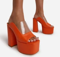 womens designer sandals 2022 summer new fashion open toe platform shoes chunky heel 35 43 plus size heels wedding party dresses