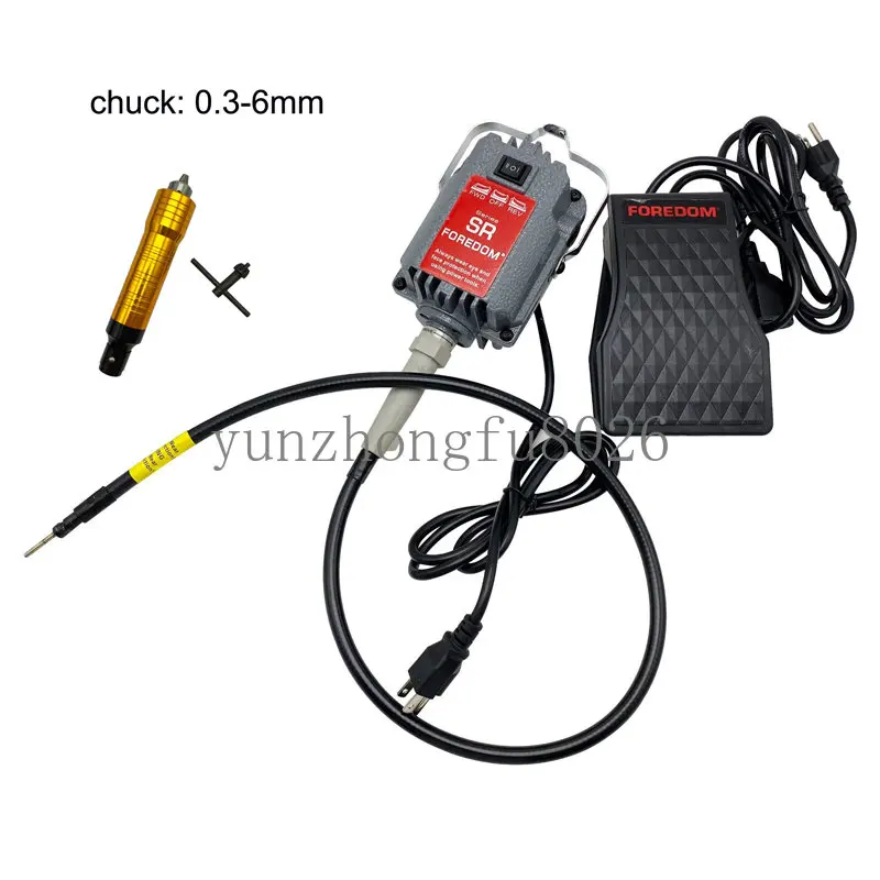 

SR Grinder Flexshaft Rotary Hanging Motor Foredom Full Set Flexible Shaft Polishing Machine Burnishing Grinding Rotary Tool Kit