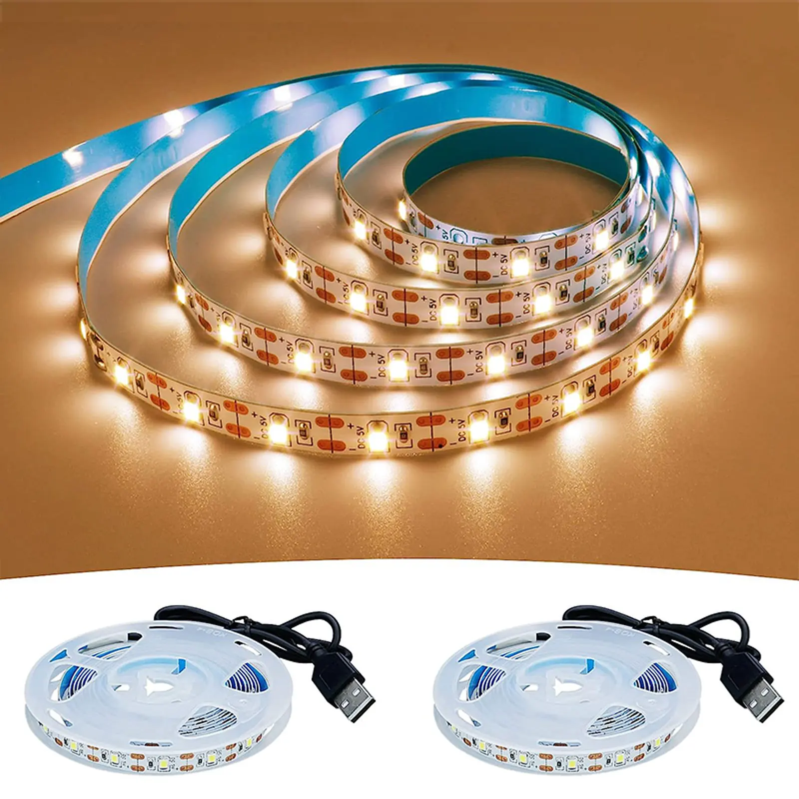 

DC 5V USB LED Strips 2835 White Warm White LED Strip Light TV Background Lighting Tape Home Decor Lamp 1- 5m LED String Light