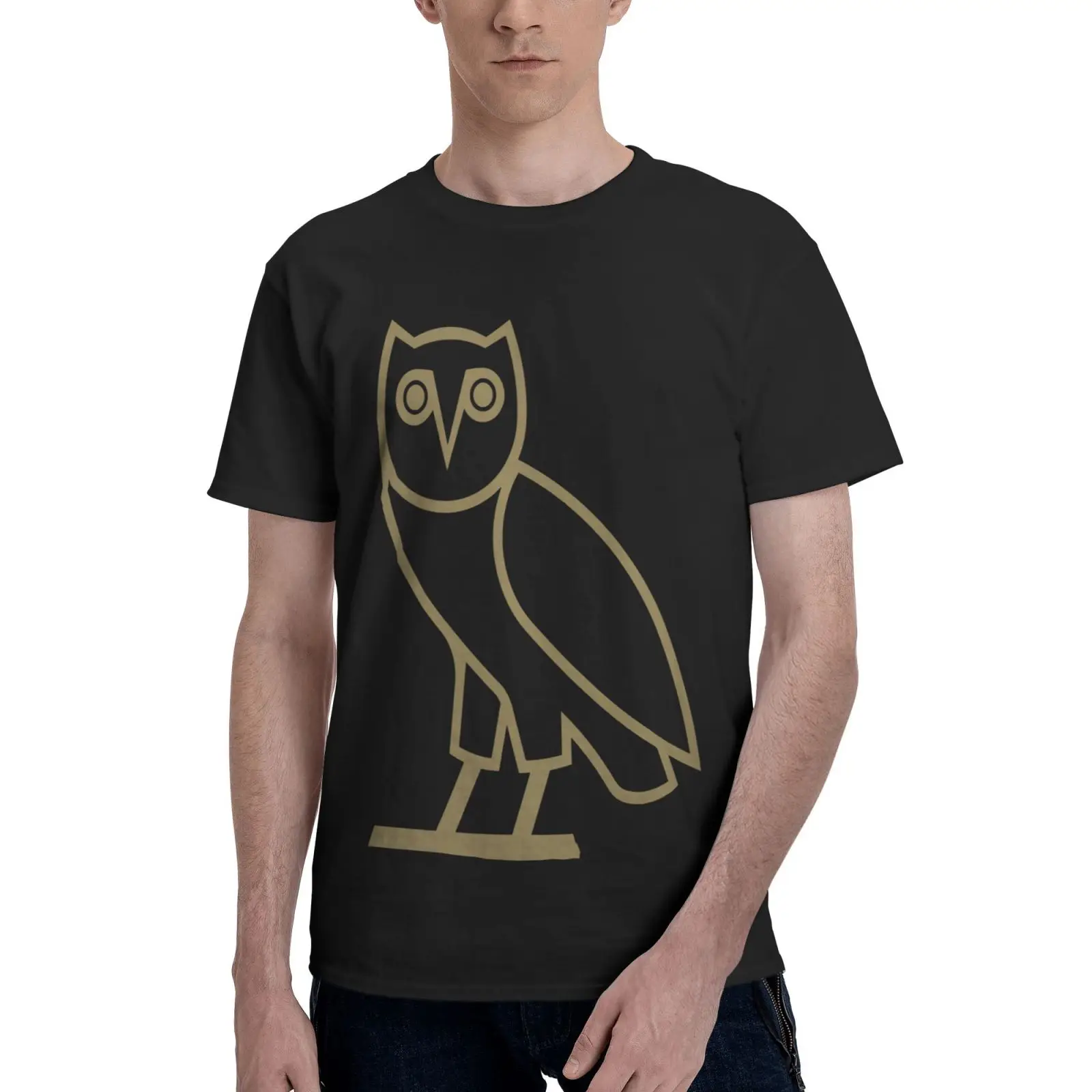 

Футболка оверсайз с принтом Совы и дракона, для мужчин и женщин