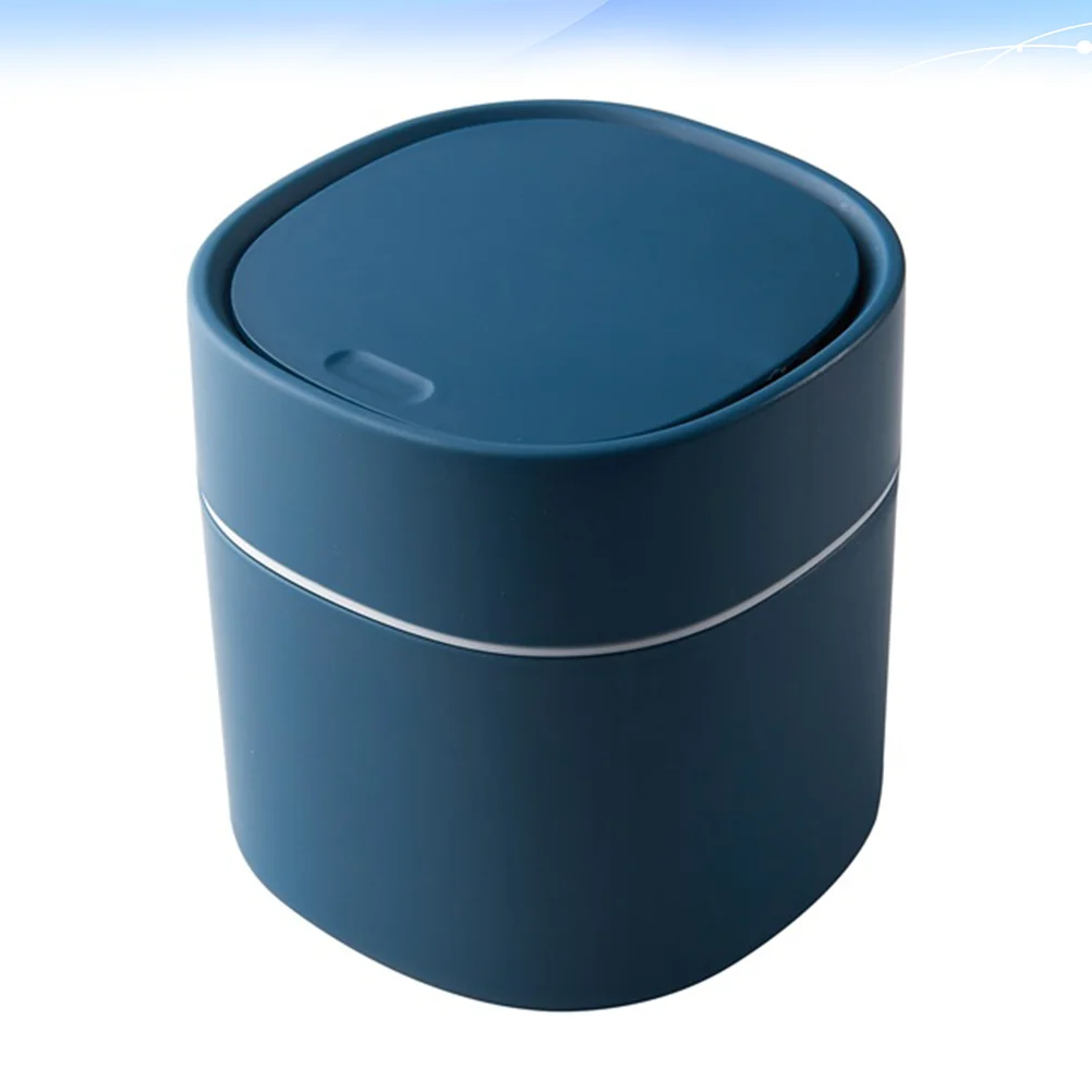 

Trash Can Bin Garbagelid Mini Desktopwastecountertop Type Press Tiny Lintcar Removable Wastebasket Dispenser Cans