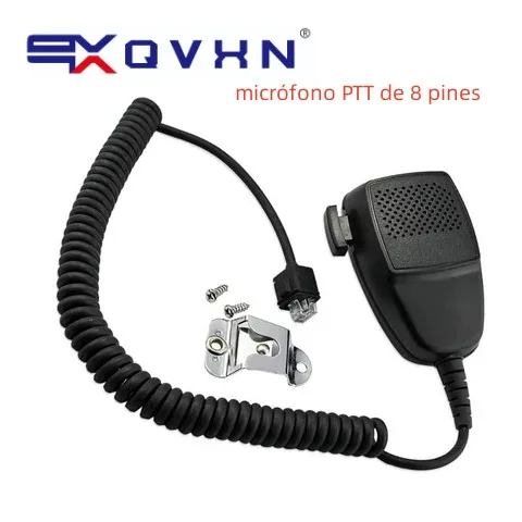QVXN-Altavoz con micrófono PTT de 8 pines para Motorola, GM300, GM340, CM160, CM200, CM300,  Radio Móvil PRO5100, CDM750, enlarge