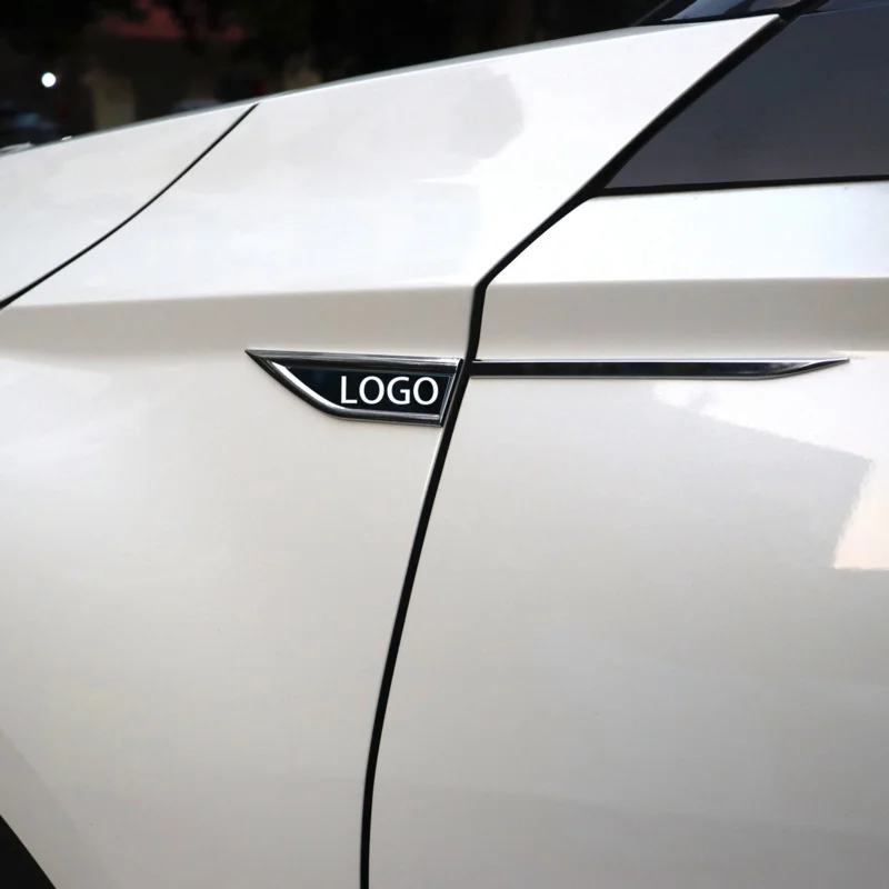 Автомобильный логотип крыло из нержавеющей стали боковая декоративная наклейка