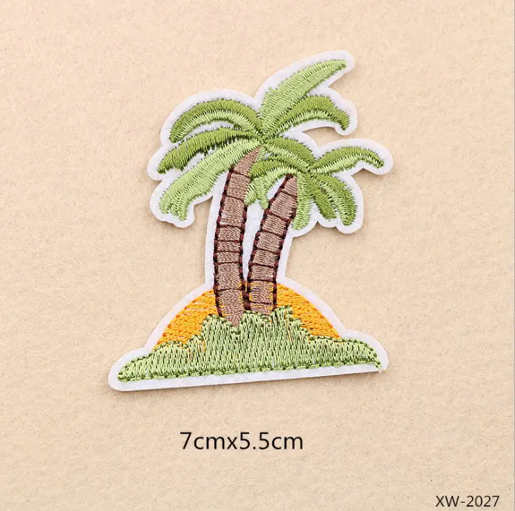 Новое поступление 10 шт. вышитая мультяшная нашивка с изображением деревьев и