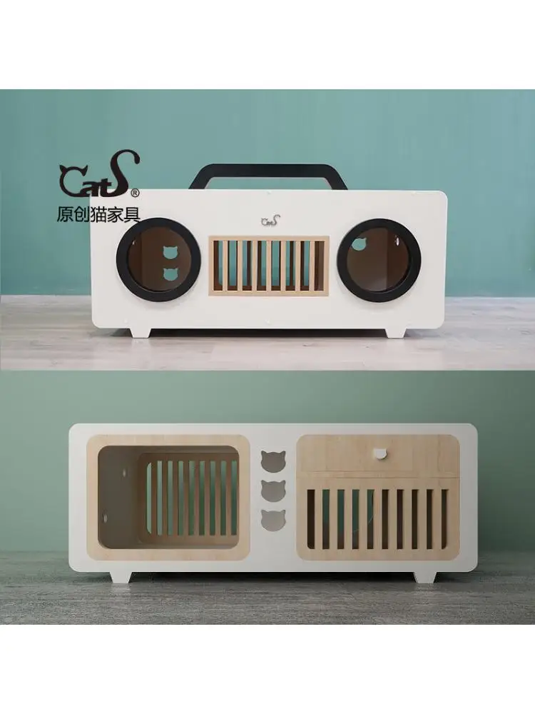 

Cat Furniture, Retro Color Matching Coffee Table, Wooden Cat House, Cat Litter, Cat Toy,Cat supplies